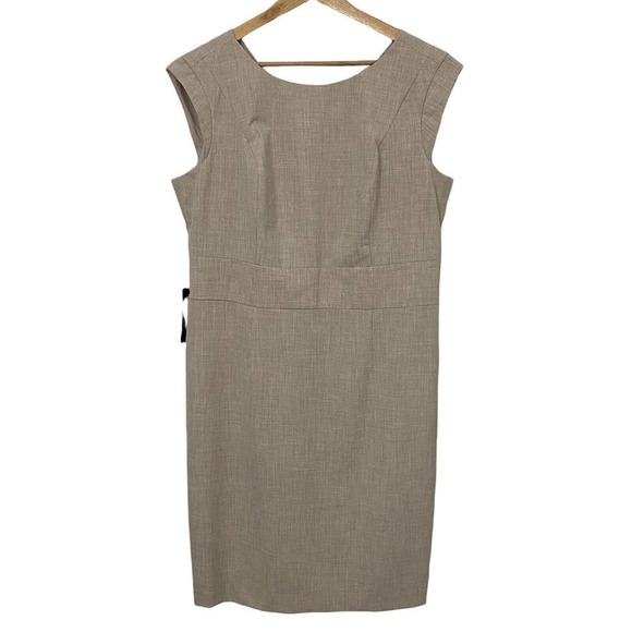 The Limited Collection Beige Midi Sheath Dress NWT $99 Sleeveless Career Wear - Picture 1 of 8